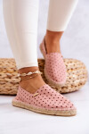 Dámské espadrilky s puntíky Big Star JJ274869 Růžové 39