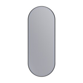 Erga Oval, oválné zrcadlo 35x90cm, černý rám, ERG-V01-OVAL-3590-BK