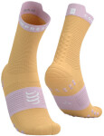 Běžecké kompresní ponožky Compressport Pro Racing Socks v4.0 Run High - Orange/Roseate Velikost: EU 42-44