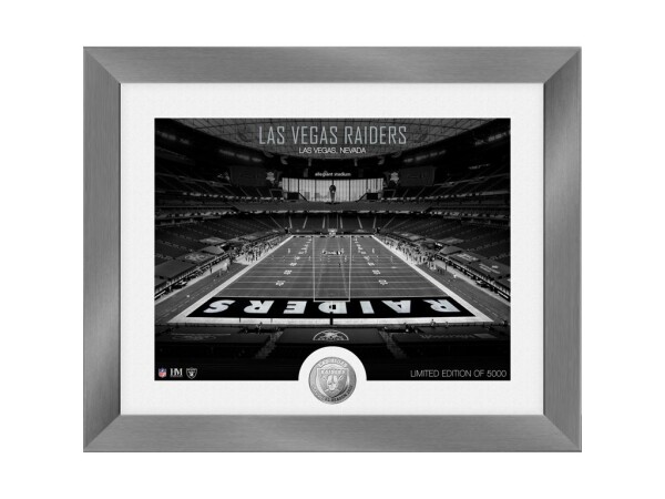 Highland Mint Obraz Las Vegas Raiders NFL Art Deco Stadium Silver Coin Photo Mint