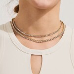 ELENYS Tennis Chain 3 mm – pozlacený náhrdelník 18K žluté zlato Délka: 38+5 cm / max. 43 cm