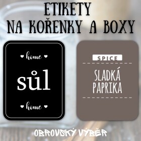 Samolepky FRESH sada etiket do domácnosti 35x60mm (9ks) mnoho variant