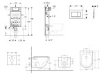 GEBERIT - Kombifix Set předstěnové instalace, klozetu Oudee a sedátka softclose, tlačítko Sigma20, černá lesk/černá mat SANI15CA5506