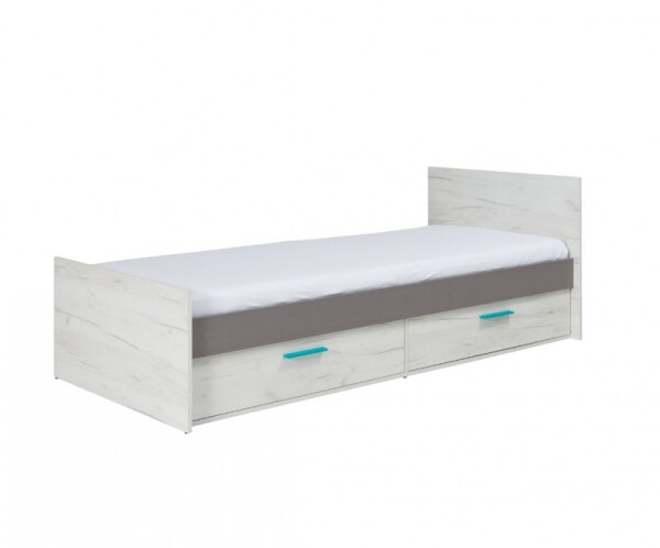 FRONTI Postel REST R16 dub craft bílá / šedá