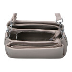 Trendy dámská koženková crossbody kabelka Lira, šedá