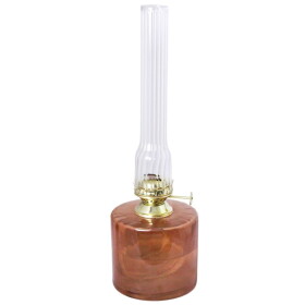 Strömshaga Petrolejová lampa Elvira Light Brown Large, hnědá barva, sklo, kov