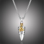 Pánský náhrdelník Ódinovo kopí - GUNGNIR Gold, Zlatá 60 cm
