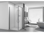 CERANO - Sprchový kout Porte L/P - 8 mm - černá matná, transparentní sklo - 80x80x195 - otočný CER-413549