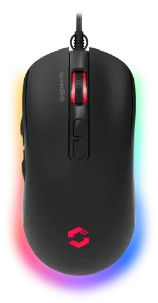 TAUROX Gaming Mouse černá / herní drátová myš / optická / 7200 DPI / 5 tlačítek / USB-A / 1.8m (SL-680016-BK)