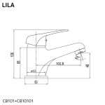 MEREO - Umyvadlová stojánková baterie, Lila, bez výpusti, chrom CBEE10101