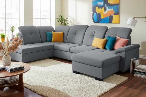 Sedací souprava Brevi Provedení: Pravá U, látka: Castel 91