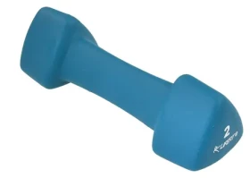 LIFEFIT Neoprenová činka Triangle 2 kg, modrá / Ocelové jádro / Protiskluzový povrch