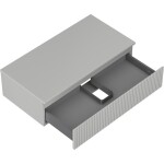 MEXEN/S - Rivel koupelnová skříňka pod umyvadlo 90 cm s deskou, 1 šuplík, reliéf , šedá mat 91A20-09023-1-BFC62
