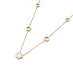 Náhrdelník s jemnými květy Fiora Gold - chirurgická ocel, Zlatá 40 cm + 5 cm (prodloužení)