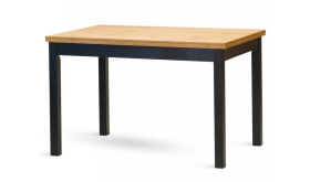 STIMA Jídelní stůl W21 černý - zakázkové odstíny (š120) ROZMĚR: (š/h/v) 120 x 80 x 76 cm (+40 cm rozklad)