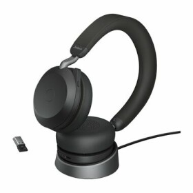 Jabra Evolve2 75 UC USB-A černá + nabíjecí stojánek / mikrofon / ANC / USB-A (nabíjení) / USB adaptér + Bluetooth (27599-989-989)