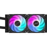 GIGABYTE AORUS WATERFORCE X II 240 / 2x 120mm / 37.5 dB / 72 CFM / 800 - 2400 RPM / RGB / Intel + AMD (GP-AORUS WATERFORCE X II 240)