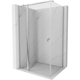 MEXEN/S - Mist T sprchový kout dveře křídlové 90 x 75, transparent, chrom 8A4T-090-075-01-00