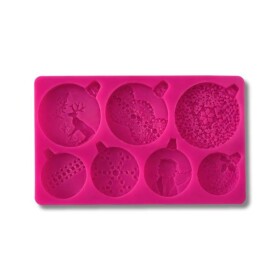 Silikonová forma Cesil Vánoční ozdoby 6 cm