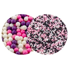 SweetArt cukrové perly Princess mix 7 mm a máček Minnie mix (120 g)