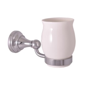 RAV Slezák - MORAVA RETRO - Koupelnový doplněk Držák kartáčků keramický, Chrom MKA0201 MKA0201