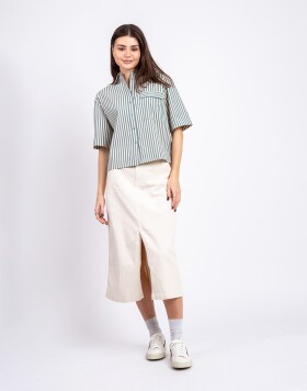 Yerse Denim Midi Skirt 002 ECRU XS