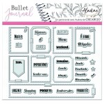 Razítka Stampo Bullet Journal - Rámečky, organizace týdne