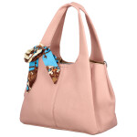 Módní dámská koženková kabelka do ruky Nerilly, růžová