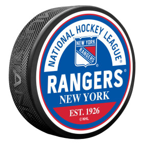 Mustang Puk New York Rangers NHL Block Textured Puck