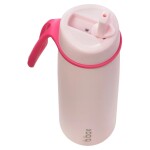 B.box Nerezová termoska na pití s brčkem 690 ml - Pink paradise