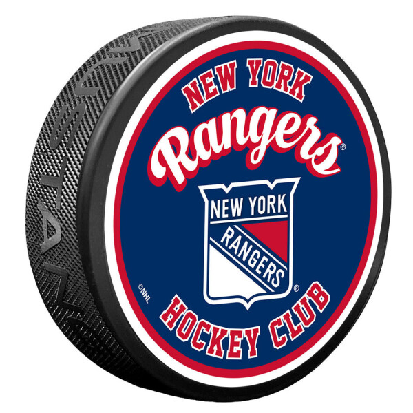 Mustang Puk New York Rangers NHL Retro Script