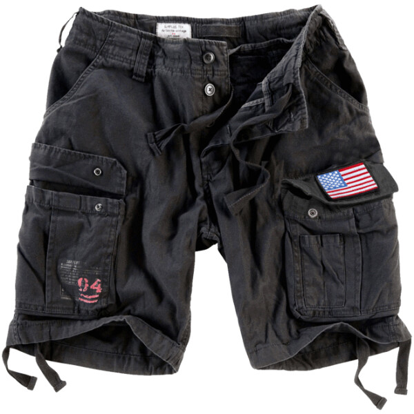 Kalhoty krátké Airborne Vintage Shorts Patch černé L