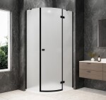 POLYSAN - GLOBE BLACK čtvrtkruhový sprchový kout 900x800, matné sklo, pravé GB2980MRB