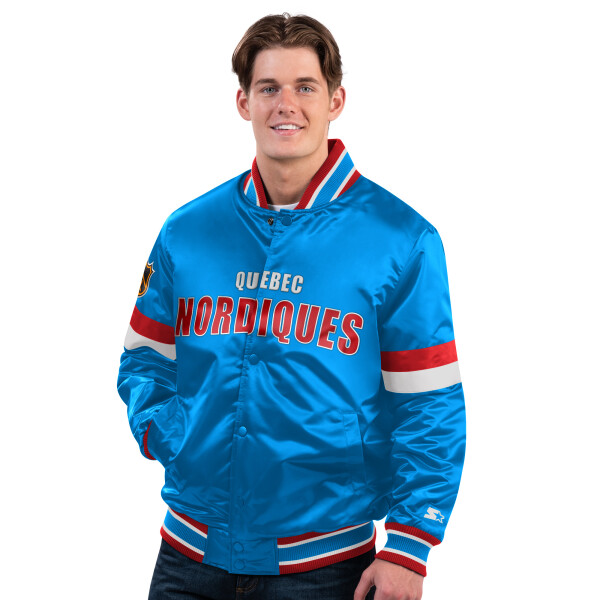 Starter Pánská bunda Quebec Nordiques NHL Vintage Dive Play Varsity Satin Jacket Velikost: L