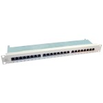 Intellinet 24-Port Cat6a Patchpanel geschirmt 1HE Kabeleinführung 90° abgewinkelt schwarz 24 portů patch panel 483 mm (1