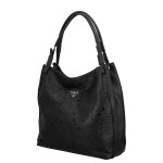 Trendy dámská koženková kabelka na rameno Tiara, černá