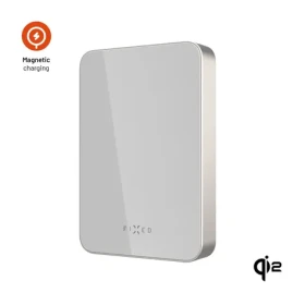 FIXED Powerbanka MagZen 10 Crystal s bezdrátovým nabíjením se standardem Qi2 a podporou MagSafe 10 000 mAh titanová (FIXZENMC-10-TI)
