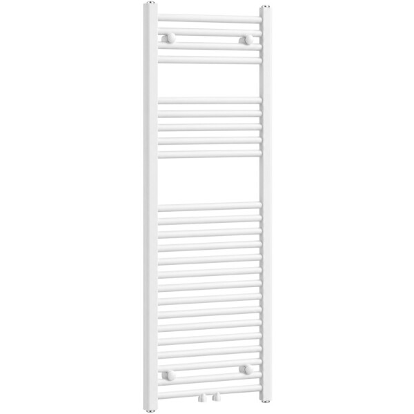 CERANO Koupelnový radiátor Benito - středové připojení 50mm/boční - 477 W - bílá lesklá - 1200x450 mm