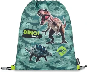 OXYBAG Sáček na cvičky Dinosaurus / Vak na přezůvky / 30 x 37 cm (3-04725)