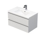 Koupelnová skříňka s umyvadlem SAT Cube Way 80x47,5x46 cm bílá mat CUBE3D802ZBMOD CUBE3D802ZBMOD