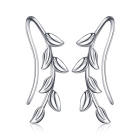 LUNICA Stříbrné náušnice VĚTVIČKA 0660