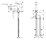 HANSGROHE - Zesis M33 Dřezová baterie s výsuvnou sprškou, sBox, vzhled nerezu 74823800