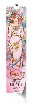 Nástěnný kalendář 2027 kravata Baloušek Alfons Mucha