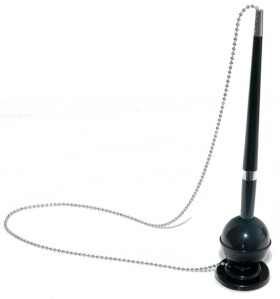 Office Products kuličkové pero na řetízku černé modrá náplň