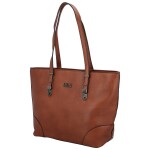 Stylová dámská koženková shopper taška Patiens, hnědá