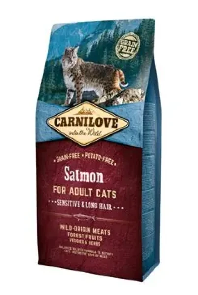 Carnilove Salmon for Adult Cats Sensitive & Long Hair 6 kg
