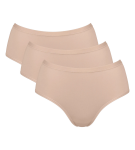 Dámské kalhotky GO Daily Cotton Midi 3P - BROWN - béžové 00LZ - SLOGGI BROWN XL