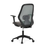 Židle kancelářská, látka zelená, houpací mechanismus, kolečka pro tvrdé povrchy