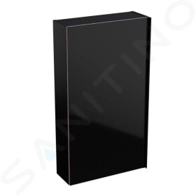 GEBERIT - Acanto Závěsná skříňka 450x820 mm se zrcadlem uvnitř, černá 500.639.16.1