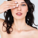 Stříbrné náušnice s bílou perlou Federica, stříbro 925/1000, Bílá